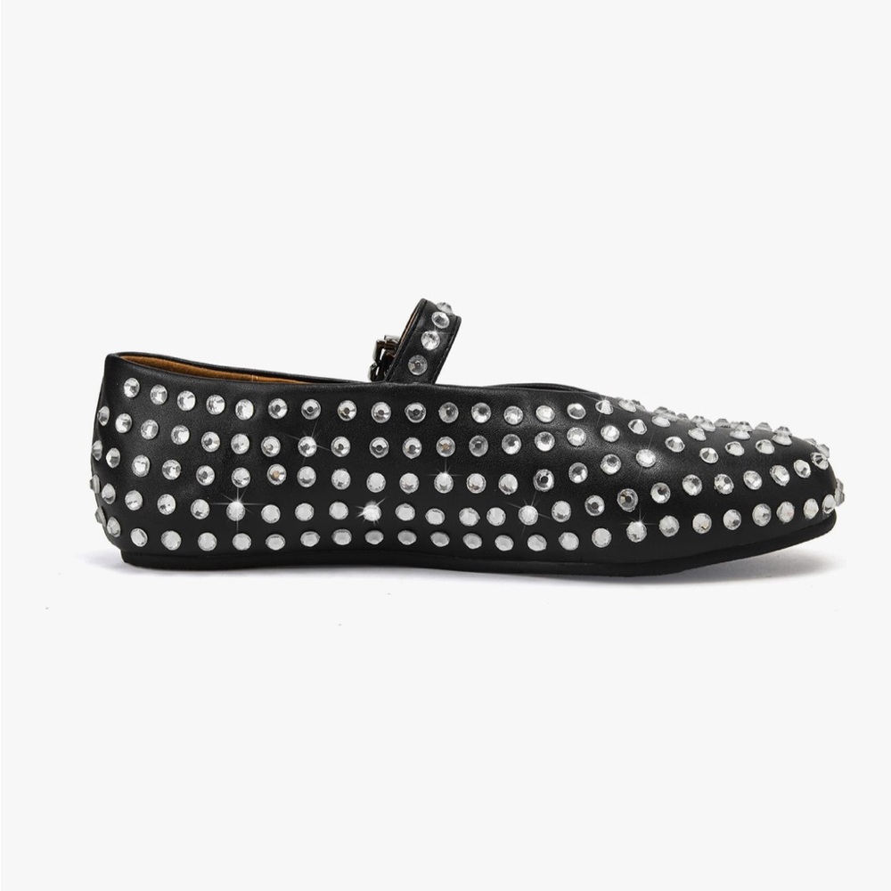 Elegant Black Studded Loafers - Picture 2 of 8